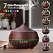Tenswall Aromatherapy Essential Oil Diffuser, 400ml Aromatherapy Diffuser Ultrasonic Cool Mist Humidifier, Auto Shut-Off, 4 Timer Settings,7 Color LED Lights Changing for Office Home Baby