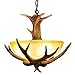 KunMai Faux Antler 3 Lights Kitchen Island Pendant Light Chandelier Foyer Hanging Light Fixtures with Frosted Glass Bowl Shade