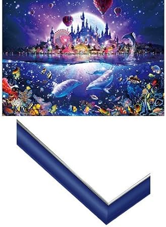 Amazon 00ピース ジグソーパズル ラッセン ドリームタイム スーパースモールピース ラッセン専用フレームセット ディープブルー おもちゃ おもちゃ