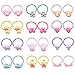 Elesa Miracle 12 Pairs Baby Girls Hair Bow Elastic Ties 1.6 Inch Mini Bow Ponytail Holders Toddler Pony Holder Hair Elastics Value Set (12 Pairs- Cute Animal)