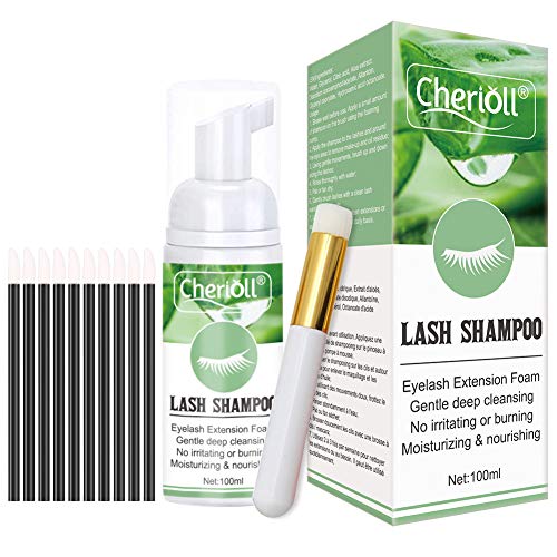 Eyelash Shampoo, Eyelash Foam Cleaner, Remove Makeup Residue & Mascara, 100ml Gentle Deep