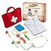 Kiddie Woods Wooden Toy Doctor Kit for Kids, Pretend Medical Play Set for Boys and Girls, Educational for Children & Older Toddlers