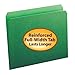 Smead File Folder, Reinforced Straight-Cut Tab, Letter Size, Green, 100 per Box (12110)