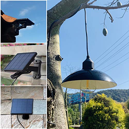 image for Ousam Led Garden Solar Light Chandelier Classical Bulb with Solar Pane