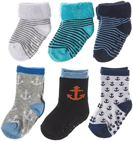 Joe Fresh Baby Boy Non Skid Crew 6-Pack