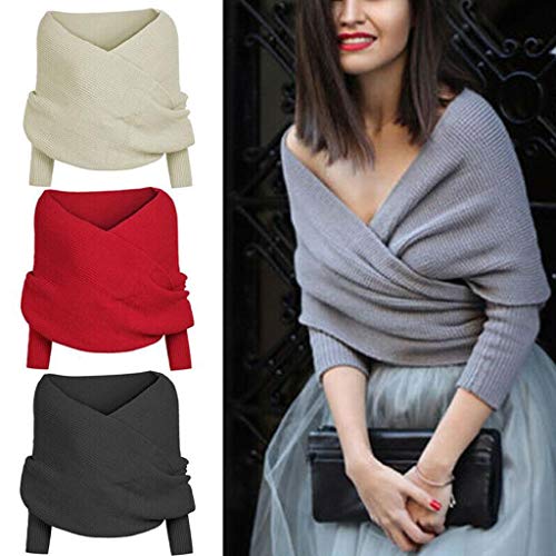 image for Kitt Fashion Scarves Autumn Winter Women Warm Solid Scarf with Sleeves