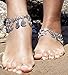 ZEALMER 2pcs Pack Boho Vintage Beads Tassel Anklet Retro Style Beads Flower Ankle Foot Chain Jewelry (Retro Coin Anklet)