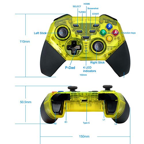 Game Controller for Switch Controller,GEEKLIN Wireless Pro Game Controller for Nintendo Switch,Gamepad Compatible with Windows PC