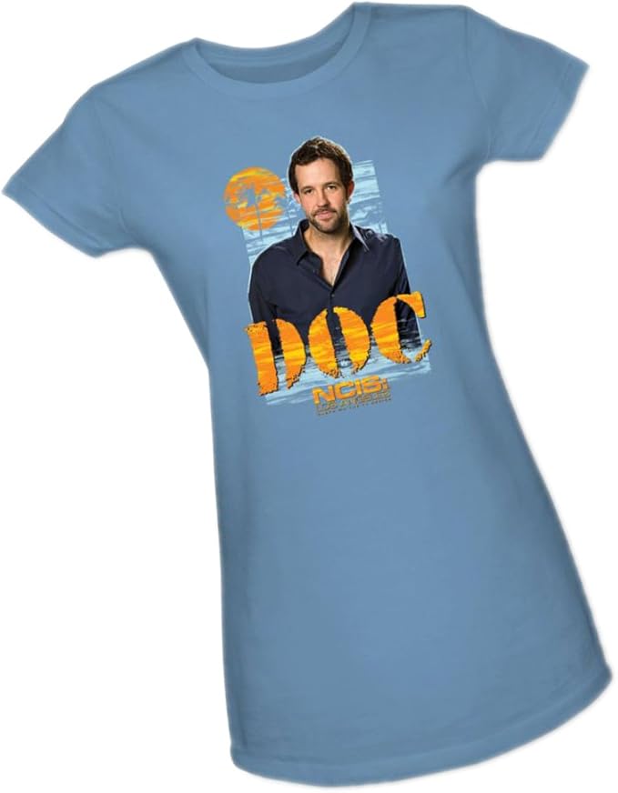 Amazon.com: Doc - NCIS: Los Angeles Crop Sleeve Fitted Juniors T-Shirt: Clothing
