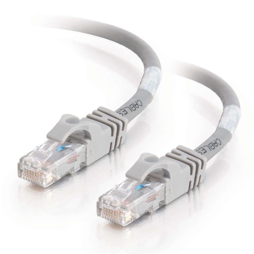C2G 0.3 m Cat6 Booted Unshielded Network Patch Cable - Grey — image 1