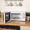 Russell Hobbs RHMM713 17 L 700 W Scandi Compact White Manual Microwave with 5 Power Levels, Wood Effect Handle & Dials…