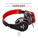 AILIHEN I60 On Ear Headphones with Microphone for Cellphones Laptop Tablet Android Smartphones(Black Red)