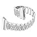 Compatible with Samsung Gear S3 Frontier/Classic Band/Galaxy Watch 46mm Band, 22mm Watch Band Stainless Steel Metal Bracelet Strap for Moto 360 2nd Gen 46mm/Pebble Time Steel(Diamond Silver)