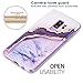 Galaxy S9 Plus Case, BAISRKE Shiny Gold Purple Agate Crystal White Background Design Shock Absorption Soft Clear TPU Edge Bumper and Rigid Hard Plastic Back Cover for Samsung Galaxy S9 Plus