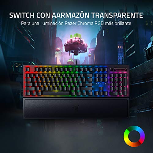 Razer-BlackWidow-V3-Teclado-mecanico-para-juegos-Premium-teclado-mecanico-con-interruptores-verdes-toque-y-clic-iluminacion-cromatica-RGB-teclas-multimedia-QWERTY-Teclado-Espanol-negro