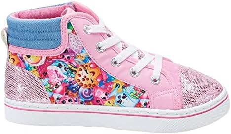Little Girls Shopkin's Denim Canvas Sneakers with Glitter Details (3)