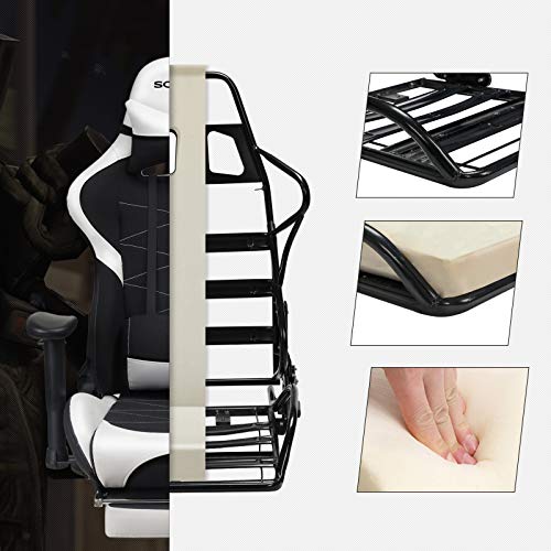 SONGMICS Gaming Stuhl mit Fußstütze, 150 kg, Bürostuhl