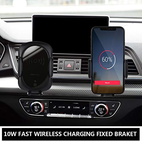 Euone  Bicycle Lamp, 10W Qi Wireless Car Fast Charger Air Vent + Sucker Bracket for iPhone X XS XR for Samsung Fashion