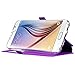 SailsON Electronics Samsung Galaxy S6 Case Leather Wallet PU Case Flip Cover Built-in Card Slots View Window Stand Holder Function Phone Protective For Samsung Galaxy S VI, Purple