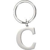 PATIKIL Initial Letter Keychain, DIY Pendant Keyring Bag Backpack Decor A-Z Alphabet Key Ring for Purse Handbag