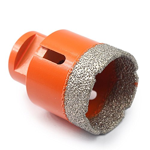 Diamond Core Drill Bit Masonry Hole Saw Kit With 1-3/4 Inch Diameter Vacuum Brazed For Most Angle Die Grinders Dry Wet Drilling Concrete Granite Porcelain ceramic tile Marble Stone - Thumbnail 2