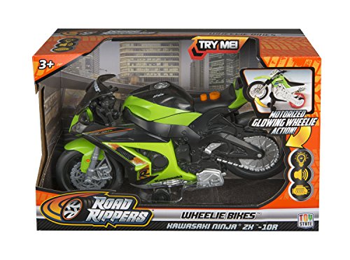 Toy State Road Rippers Wheelie Bikes Kawasaki Ninja ZX-10R Light and Sound Motorcycle - Thumbnail 3