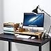 SONGMICS Bamboo Monitor Stand Riser with Adjustable Storage Organizer Laptop Stand Desk Organizer for Home Study Dorm Office ULLD215N