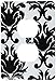 3dRose lsp_116425_6 Large Elegant Black and White Damask Pattern Design Light Switch Cover