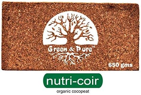 Agro Green Biolife Green And Pure Organic Coir Pith Cocopeat For Kitchen/Home/Terrace Garden - 650 G ( 1 X 650G Brick ) Expands Upto 7 Kgs (9 Litres)