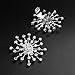 Zebratown Flower Shape Rhinestone Crystal Shoe Clips for Prom Party