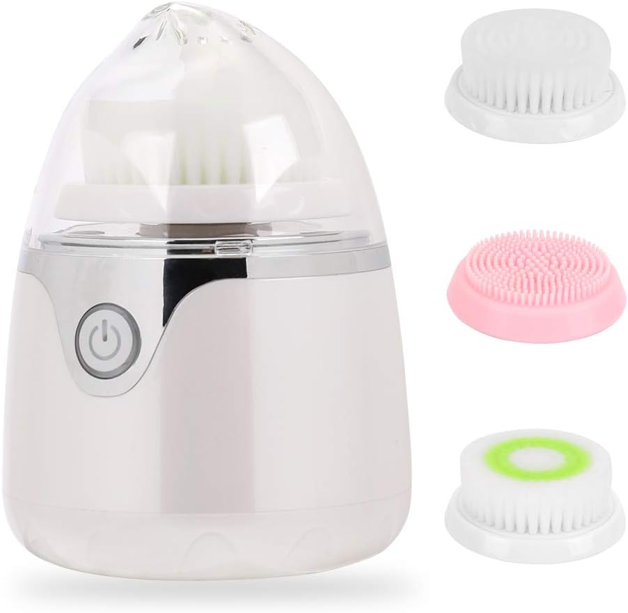 HALOViE Face Cleansing Brush Rechargeable Facial Exfoliating Brush Waterproof Spin Brush with 3 brush heads 3 Modes