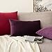 MIULEE Velvet Pillow Cover Soft Luxury Decorative Throw Pillow Cover Single Rectangle Cushion Case for Couch Sofa Bedroom Car Decor,12x20 Inch Eggplant Purple