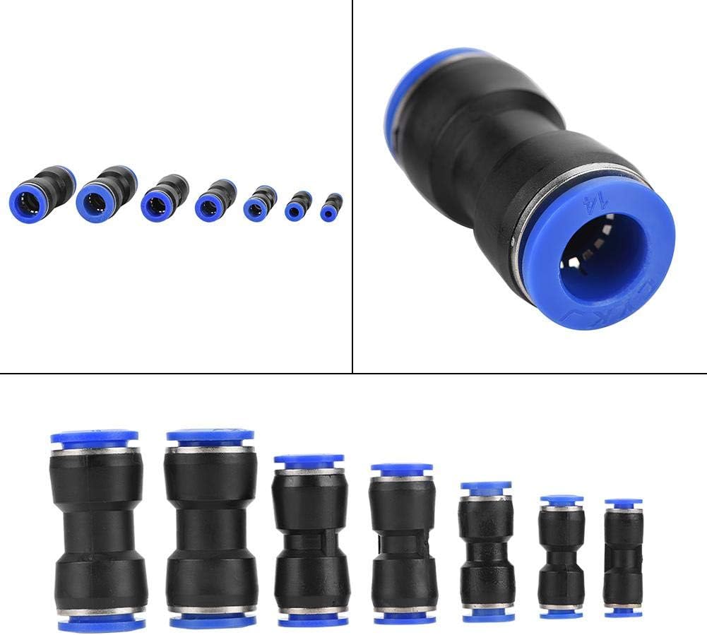 Hlyjoon 35Pcs Push in Quick Release Fitting Connectors OD 4/6/8/10/12/14/16mm Air Hose Pneumatic Straight Connector Air Push Quick Fittings - Image 3