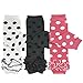 Bowbear Baby 3-Pair Leg Warmers, Dots and Ruffles