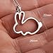 Chaomingzhen 925 Sterling Silver Bunny Pendants Necklaces for Women,Girls