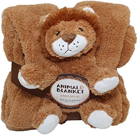 silver one sherpa plush stuffed animal and throw blanket