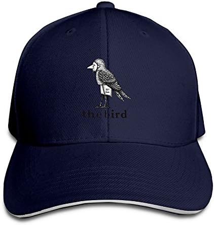 Grass8 Grey Hand-Painted Animal Creative Bird Element Snapback Sandwich Cap Unisex Baseball Cap Hats Adjustable Peaked Trucker Cap For Men and Women One Size Navy