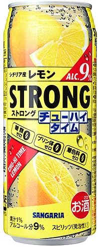 Amazon Co Jp サンガリア ストロングチューハイタイムゼロレモン チューハイ 490mlx24本 食品 飲料 お酒