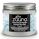 Pure North Pacific Artisan Sea Salt by ZUUNA® (Coarse Grain) 17.5oz; 100% Natural, Gourmet Sea Salt