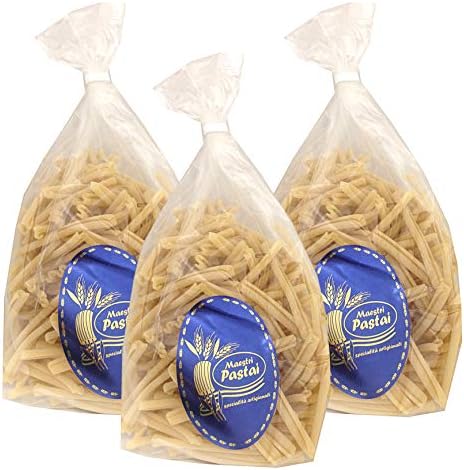 Maestri Pastai, Strozzapreti "Priest-Choker" Pasta (Pack of 3), Imported from Mercato San Severino, Italy, 17.66 oz (each)