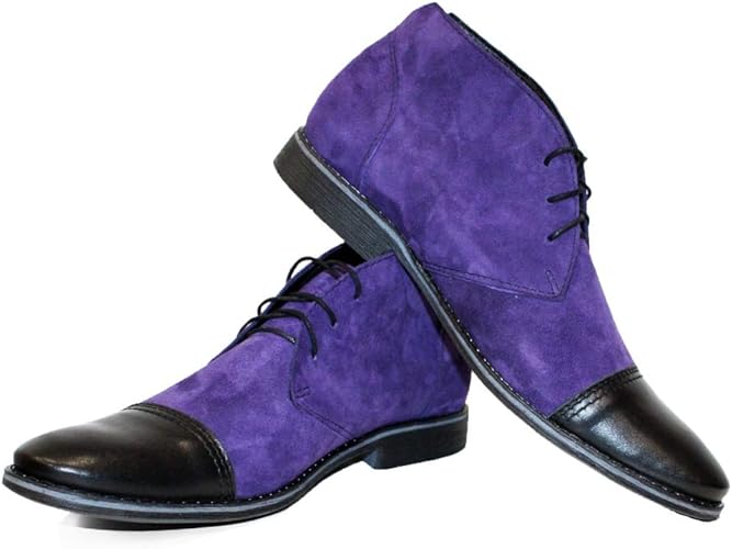 mens purple dress boots