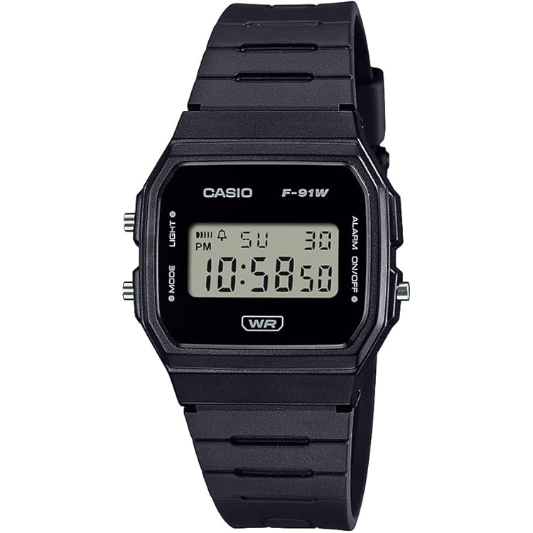 Casio Men's Core F94WA-8 Black Resin Quartz Watch with Digital