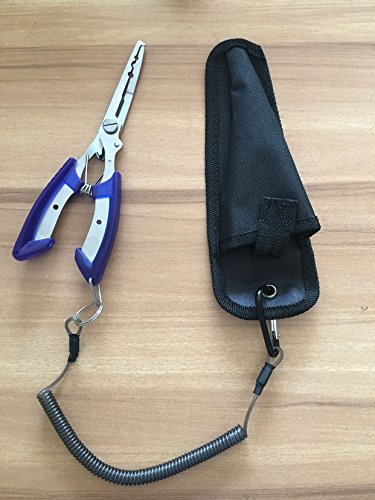 SunMine Fishing Pliers Stainless Steel Hook Remover Braid Cutters with Sheath and Lanyard for Fresh Water and Saltwater - Thumbnail 5