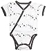 L'ovedbaby Unisex Baby Organic Cotton Short-Sleeve Kimono Bodysuit (0-3 Months, Gray Stars)