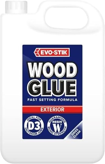 Evo-Stik Exterior Wood Glue D3 5 Litre Weatherproof Extra Strong Fast Setting