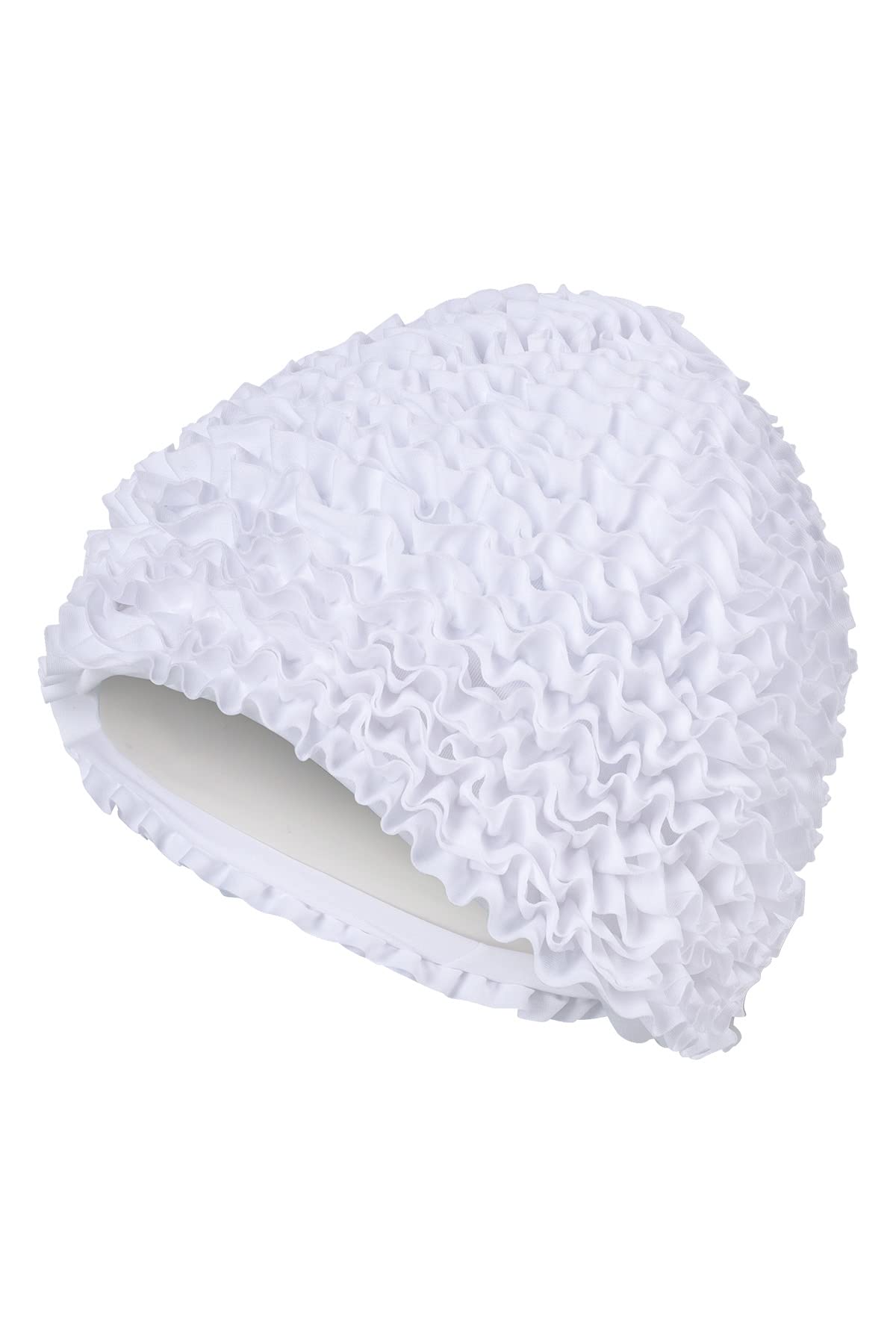 Fashy Women's Frill Ruffle Swimhat - White