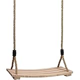 Pellor New Indoor Outdoor Chair Child Adult Wood Tree Swing Seat Chair Kid Gift 17.7x7.9x0.6 inch