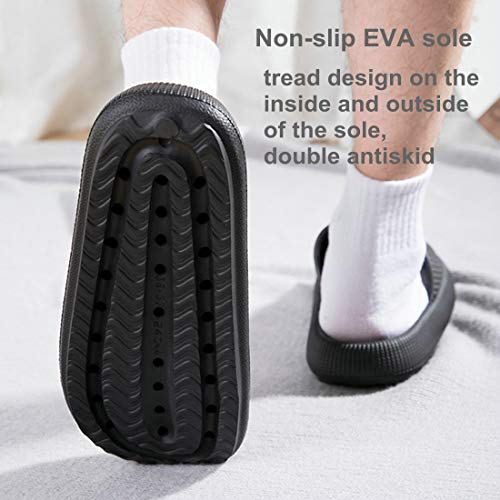 Pillow Slides Slippers,rosyclo Unisex Shower Bathroom Slipper EVA Massage Foam Super Soft Non 