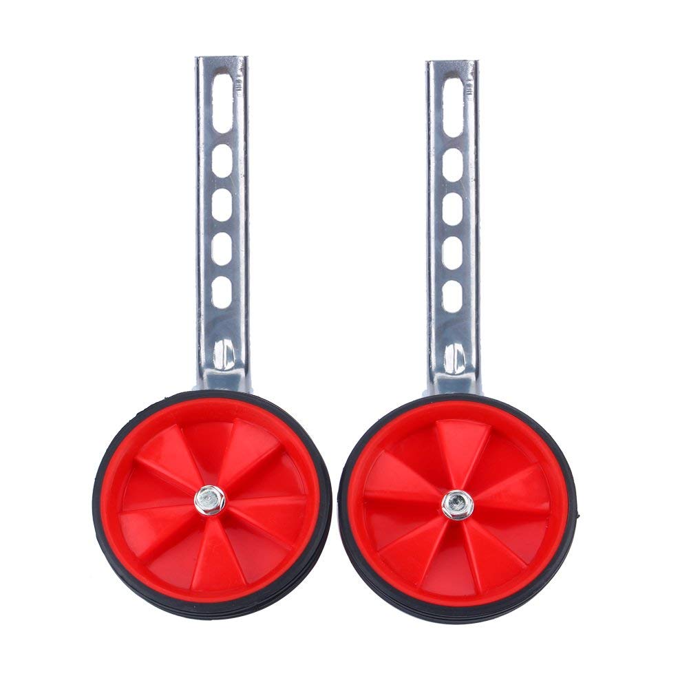 Alomejor Bike Training Wheel Kids Bicycle Stable Wheel Children Bike Stabiliser Wheels Universal Safe Bike Support Wheels 12‑20" Inch Red