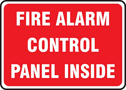 Accuform"Fire Alarm Control Panel Inside" Safety Sign, Aluminum, 10 x 14 Inches (MEXG533VA)